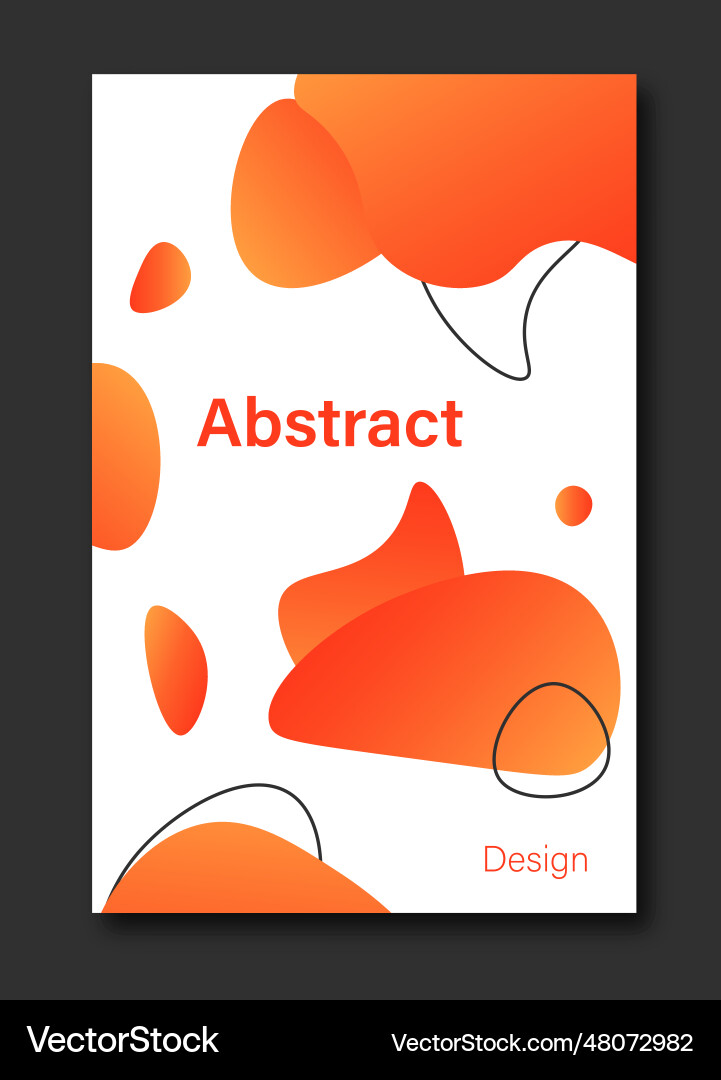 Gradient abstract shapes poster Royalty Free Vector Image