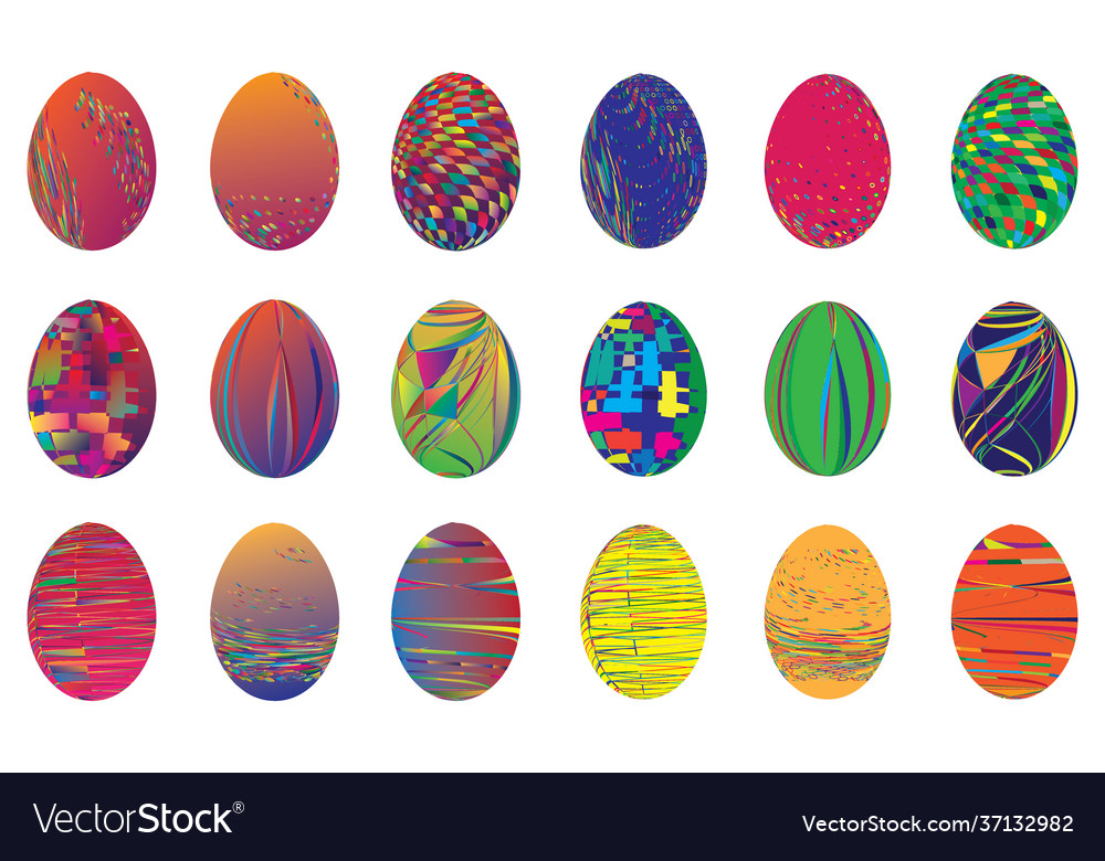 Isolated Easter Egg On A White Background Set Vector Image Isolated Easter Egg On A White Background Set Vector Image