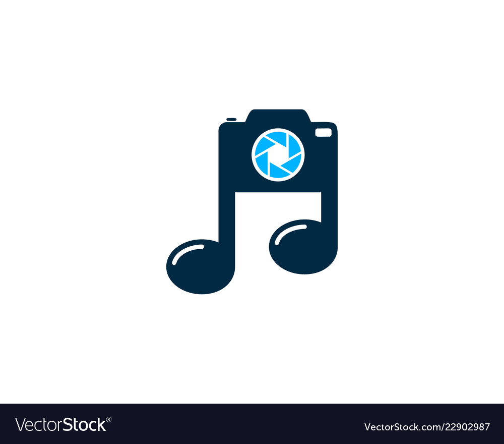 Camera music logo icon design