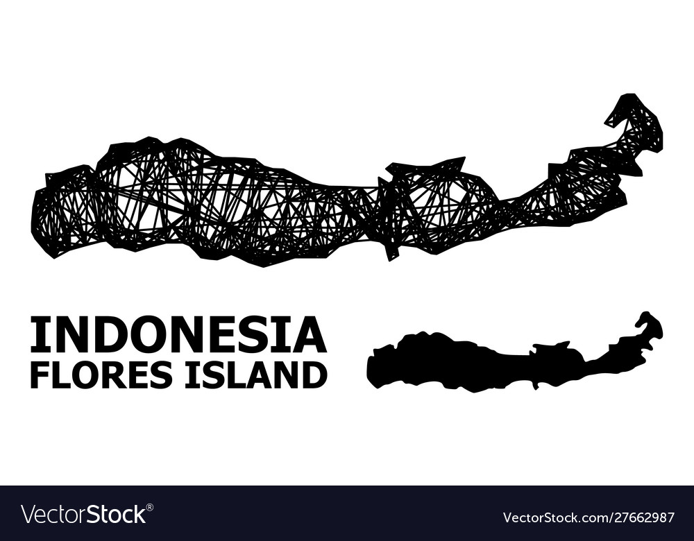 Carcass map indonesia flores - Carcass Map Indonesia Flores Island Vector 27662987