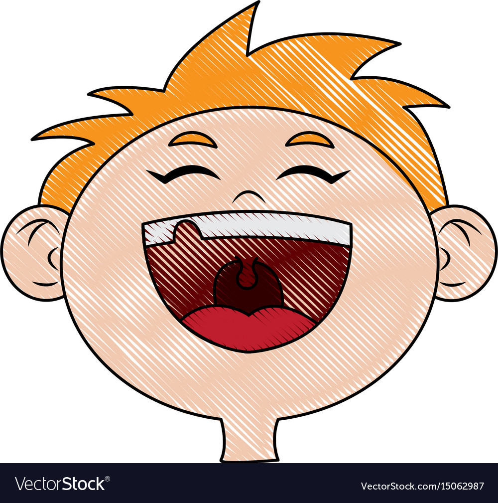 Children boy happy face celebration party Vector Image