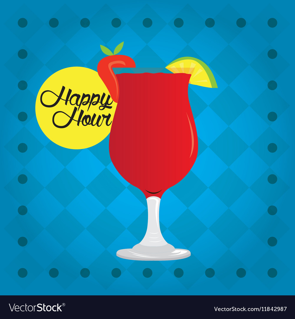 Happy hour Royalty Free Vector Image - VectorStock