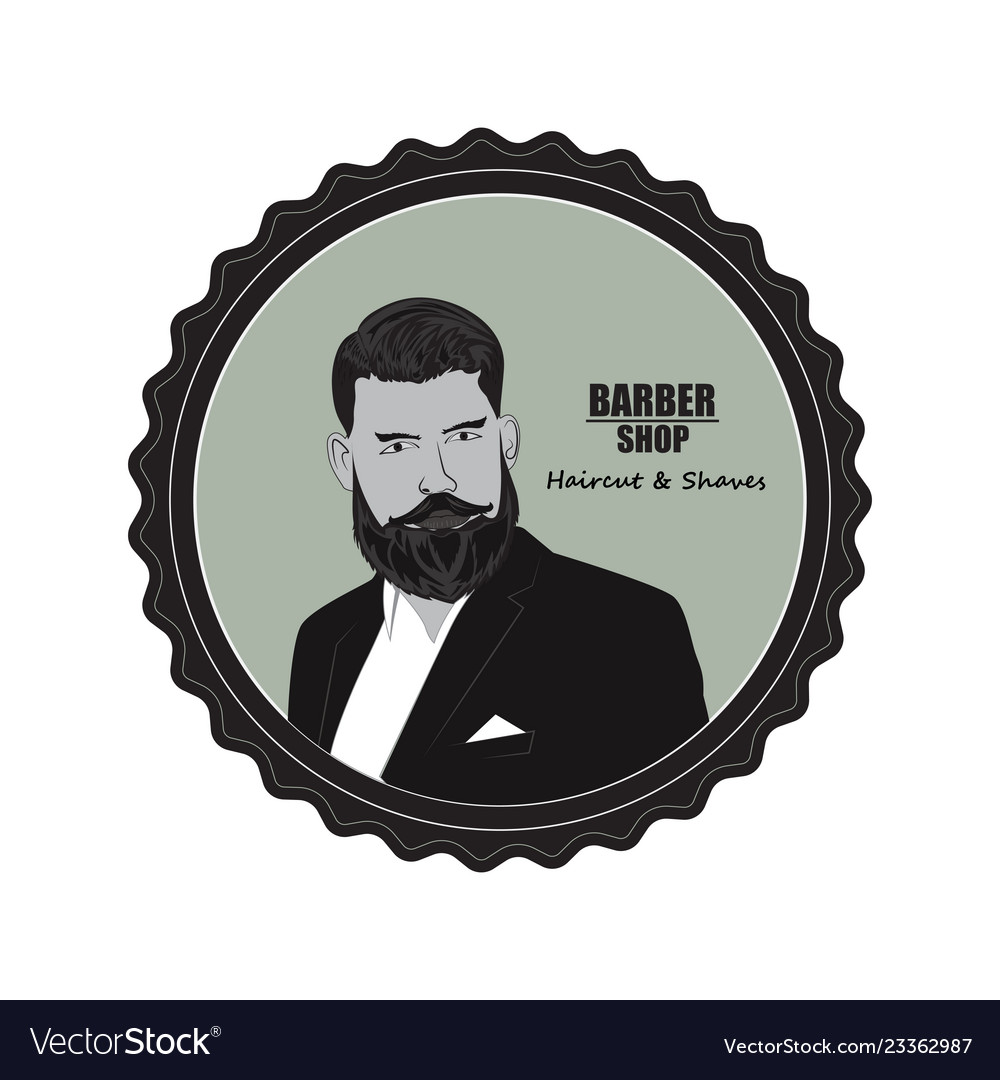 Premium Vector  Vector face and barber face logo and man's salon