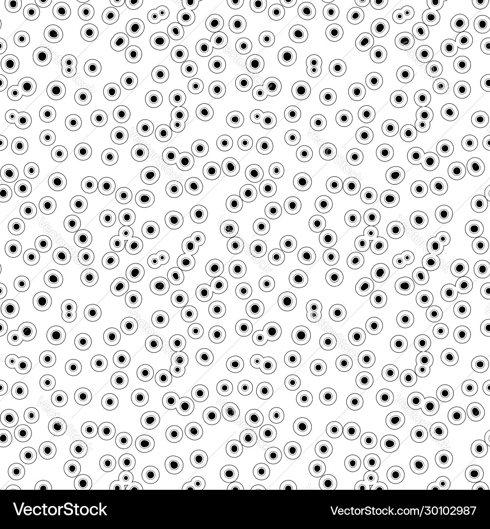 Monochrome seamless pattern black drops Royalty Free Vector