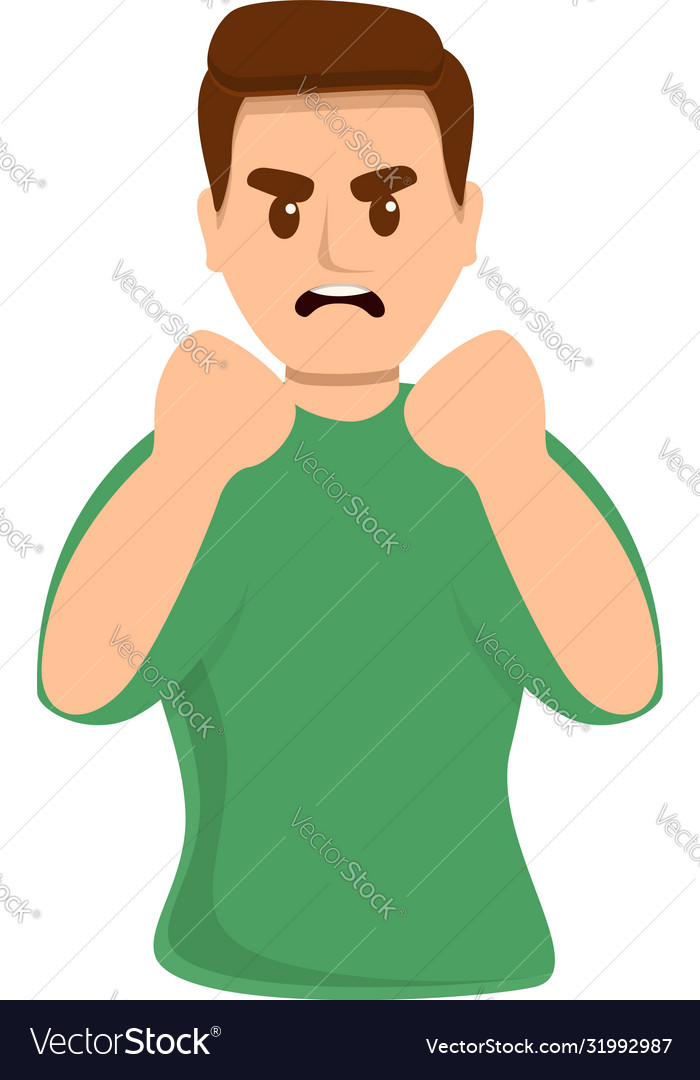 Student rage icon cartoon style Royalty Free Vector Image