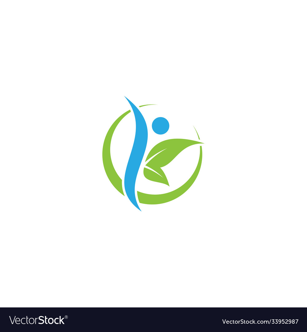 Wellness center logo design concept spa Royalty Free Vector