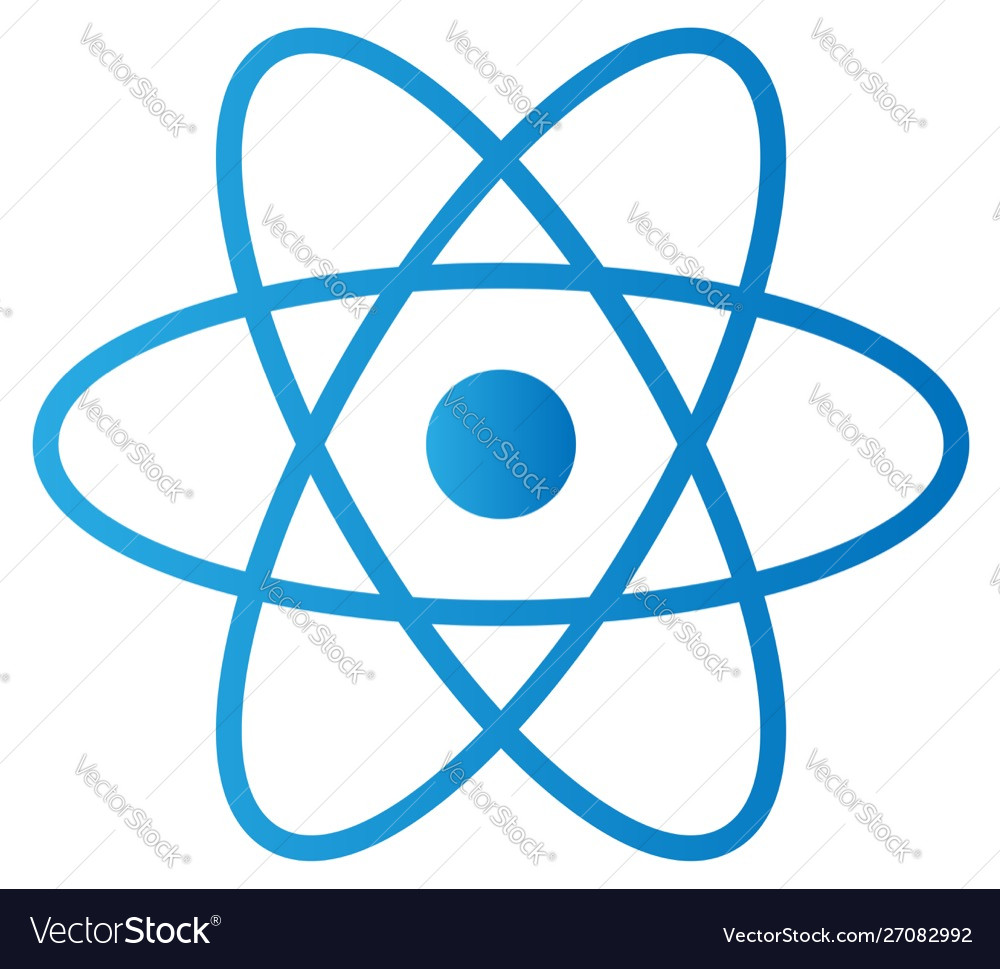 Abstract isolated atom Royalty Free Vector Image