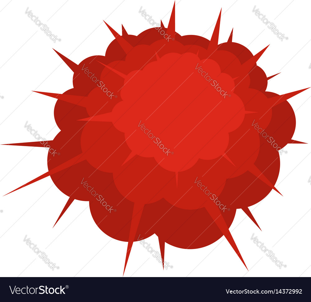 Atomic explosion icon isolated Royalty Free Vector Image