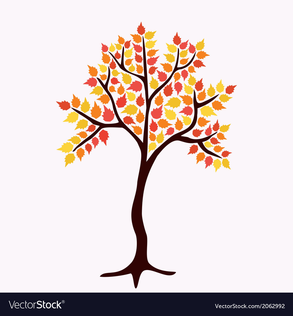 Autumn tree Royalty Free Vector Image - VectorStock