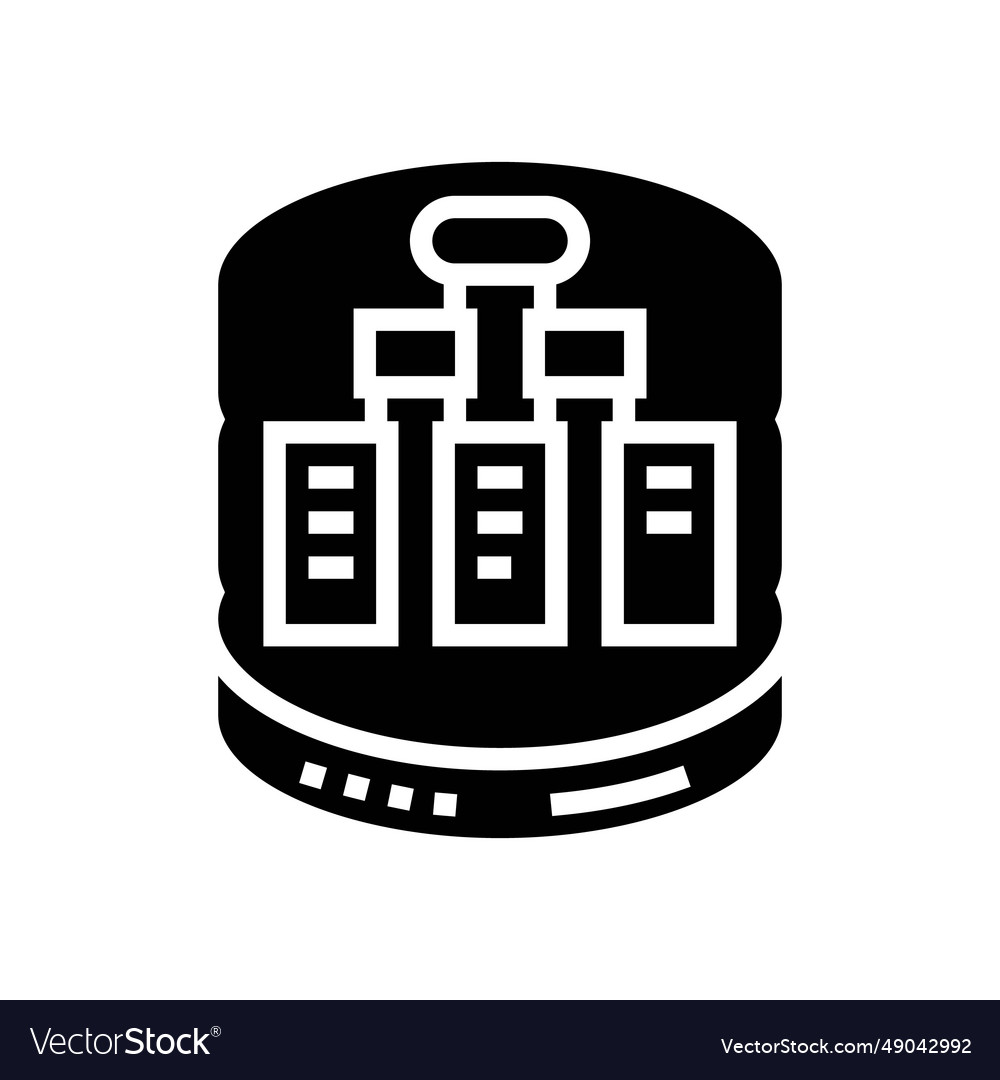Database design glyph icon Royalty Free Vector Image