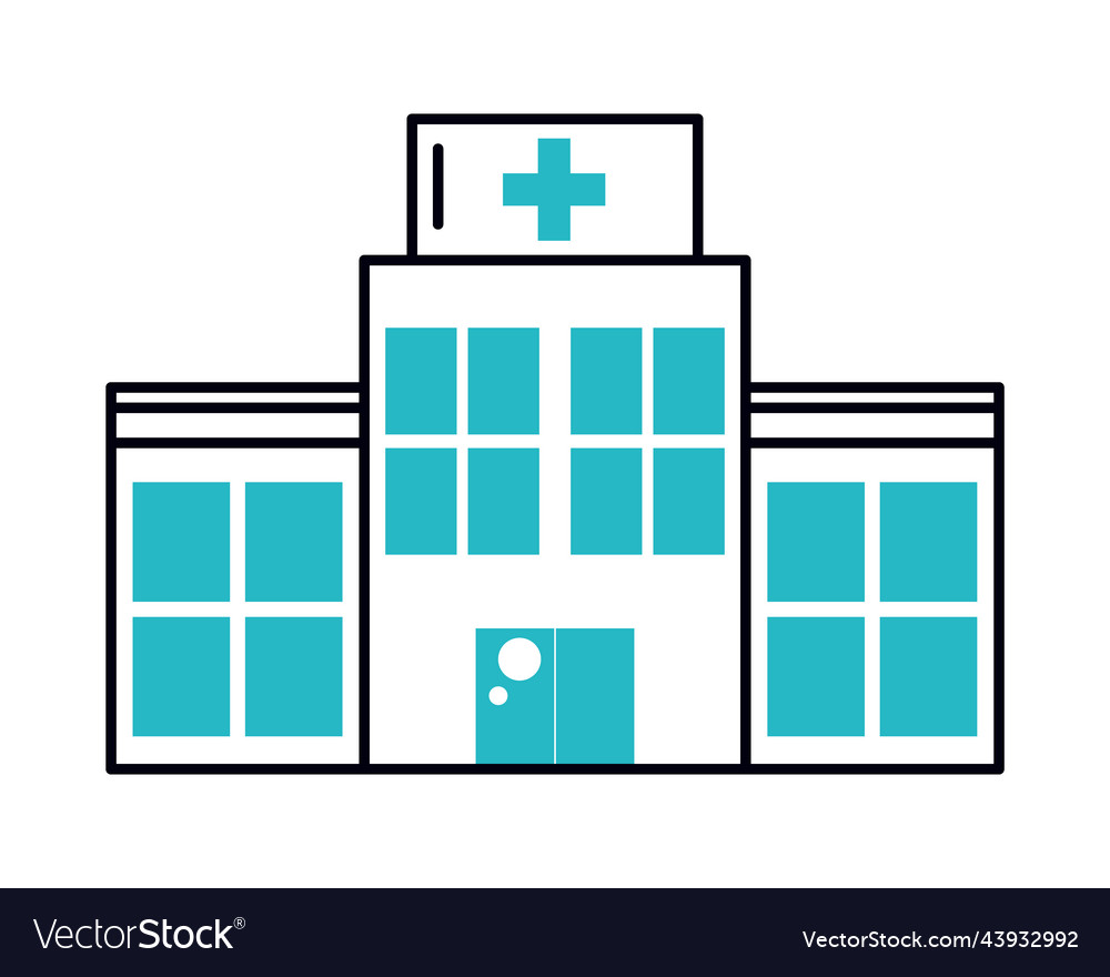 Hospital building icon Royalty Free Vector Image