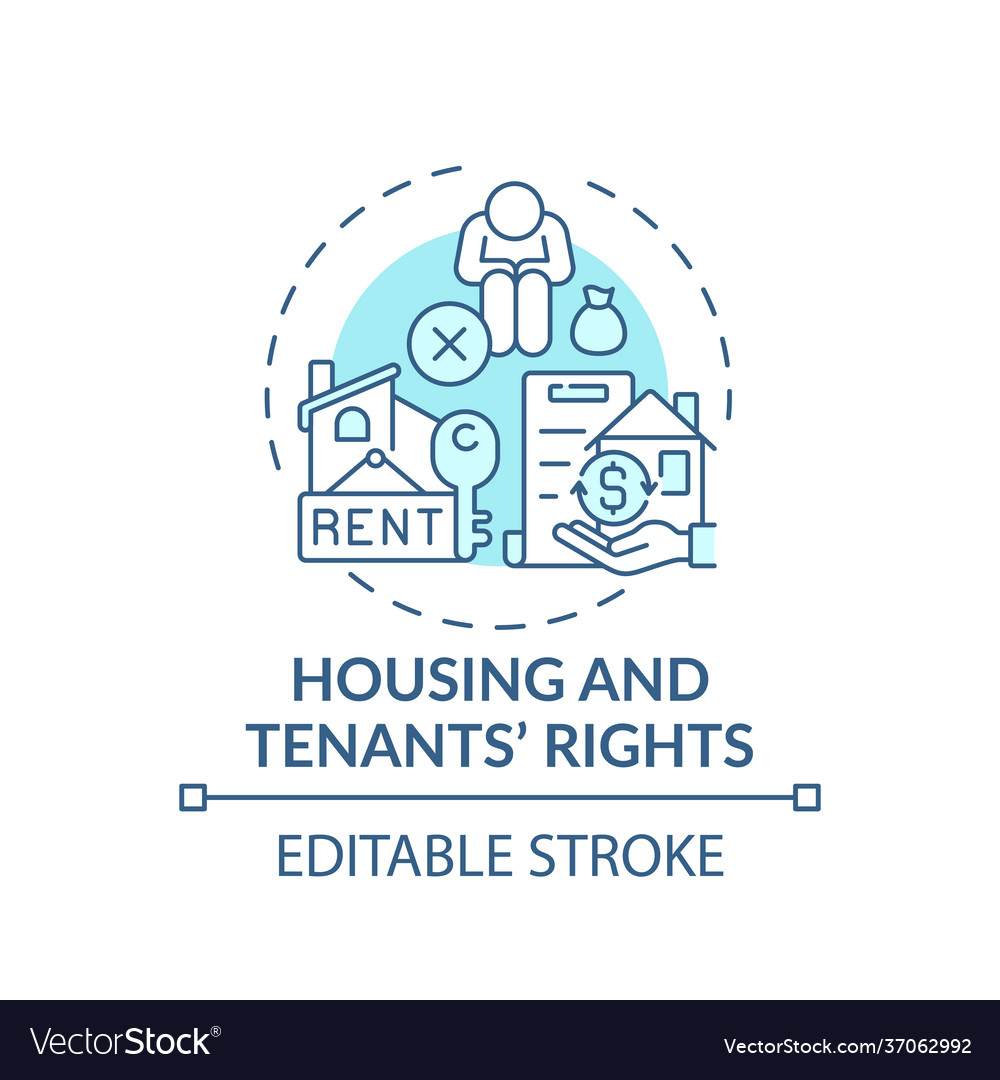 Housing And Tenants Rights Concept Icon Royalty Free Vector