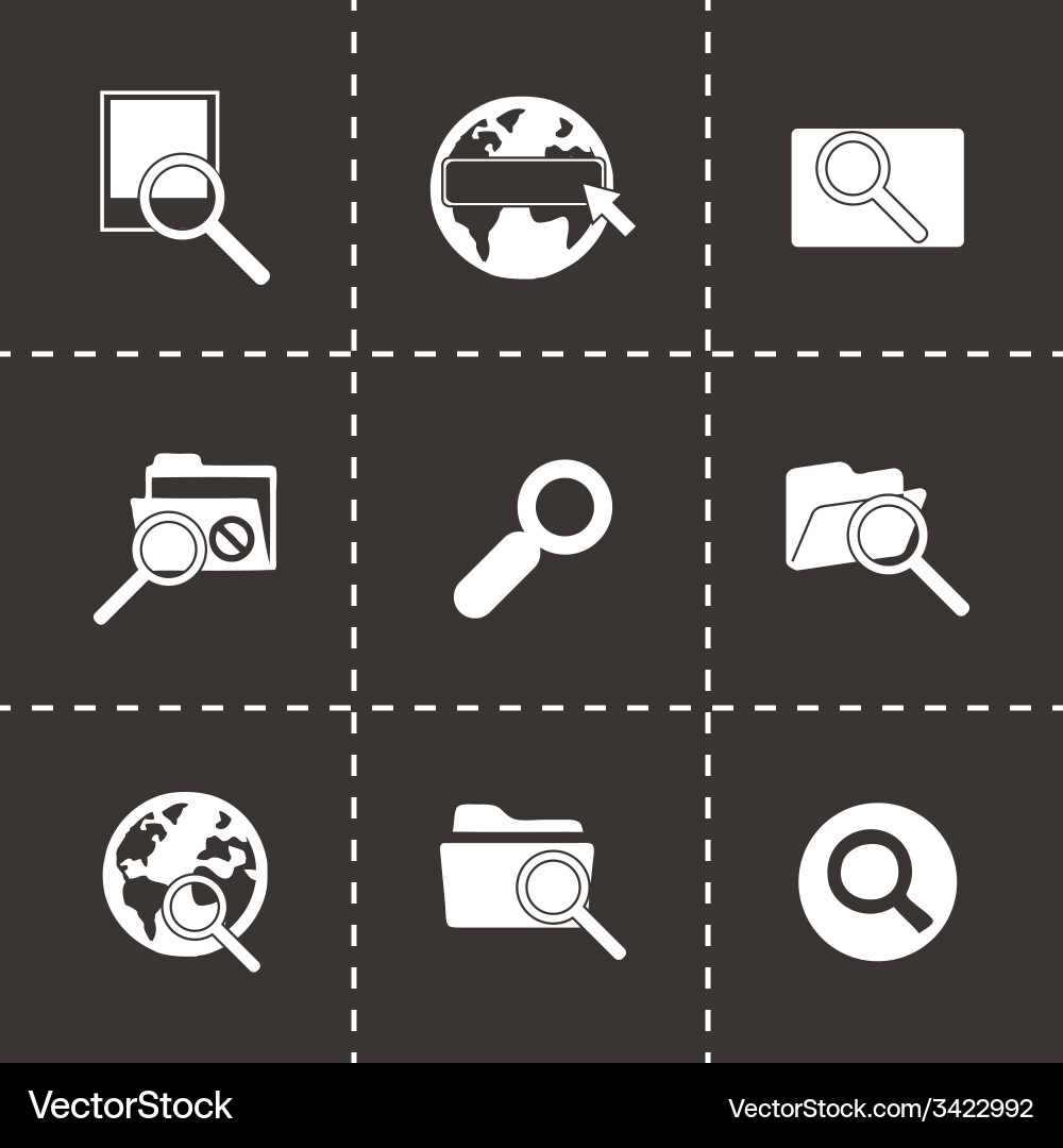 Seo icon set Royalty Free Vector Image - VectorStock