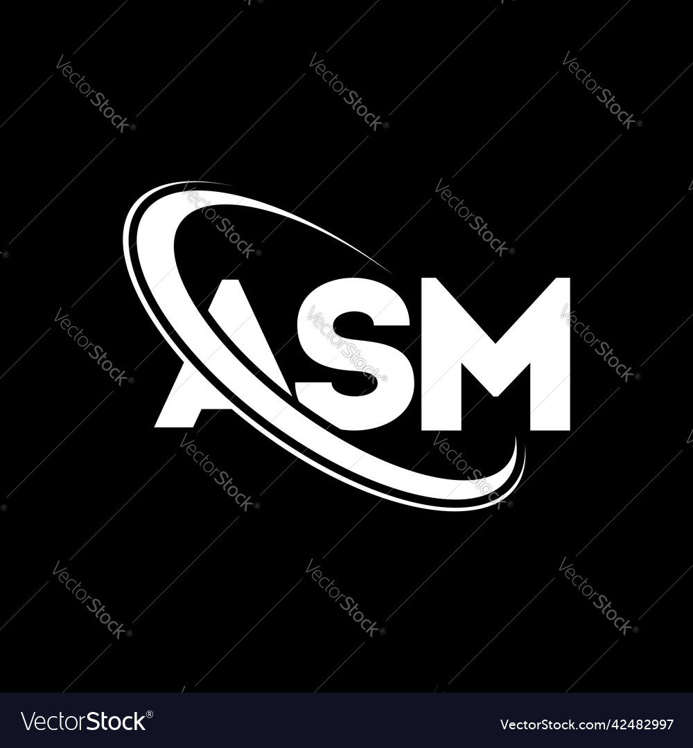 Asm logo letter design Royalty Free Vector Image