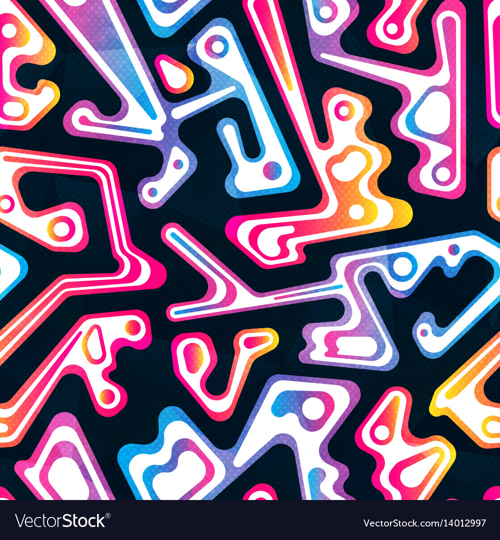 Bright geometric seamless pattern Royalty Free Vector Image