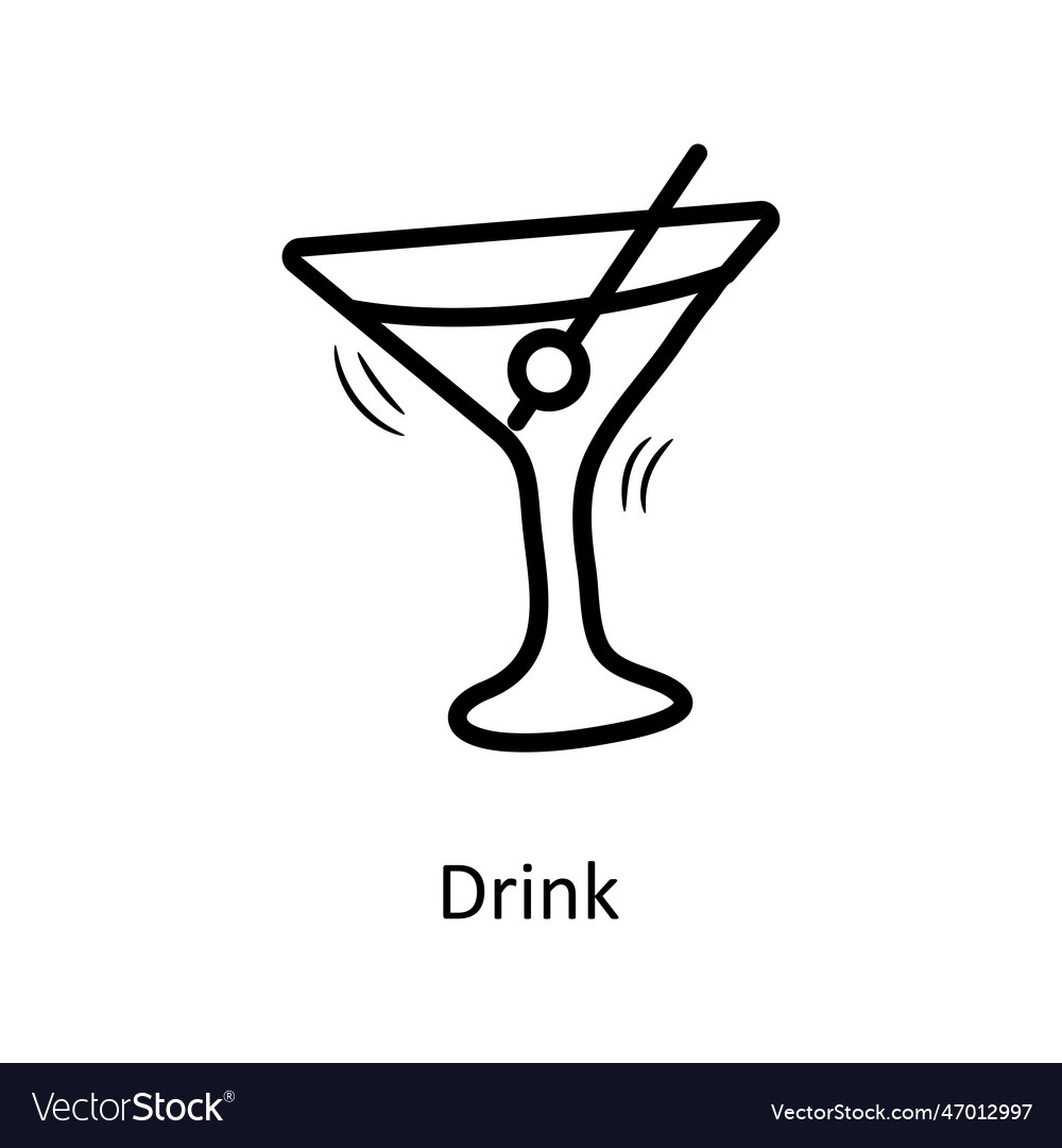 Drink outline icon design foo Royalty Free Vector Image