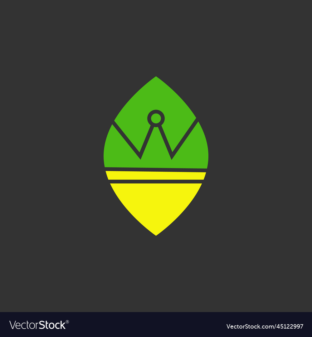 Letter w leaf logo design elementleaf logo