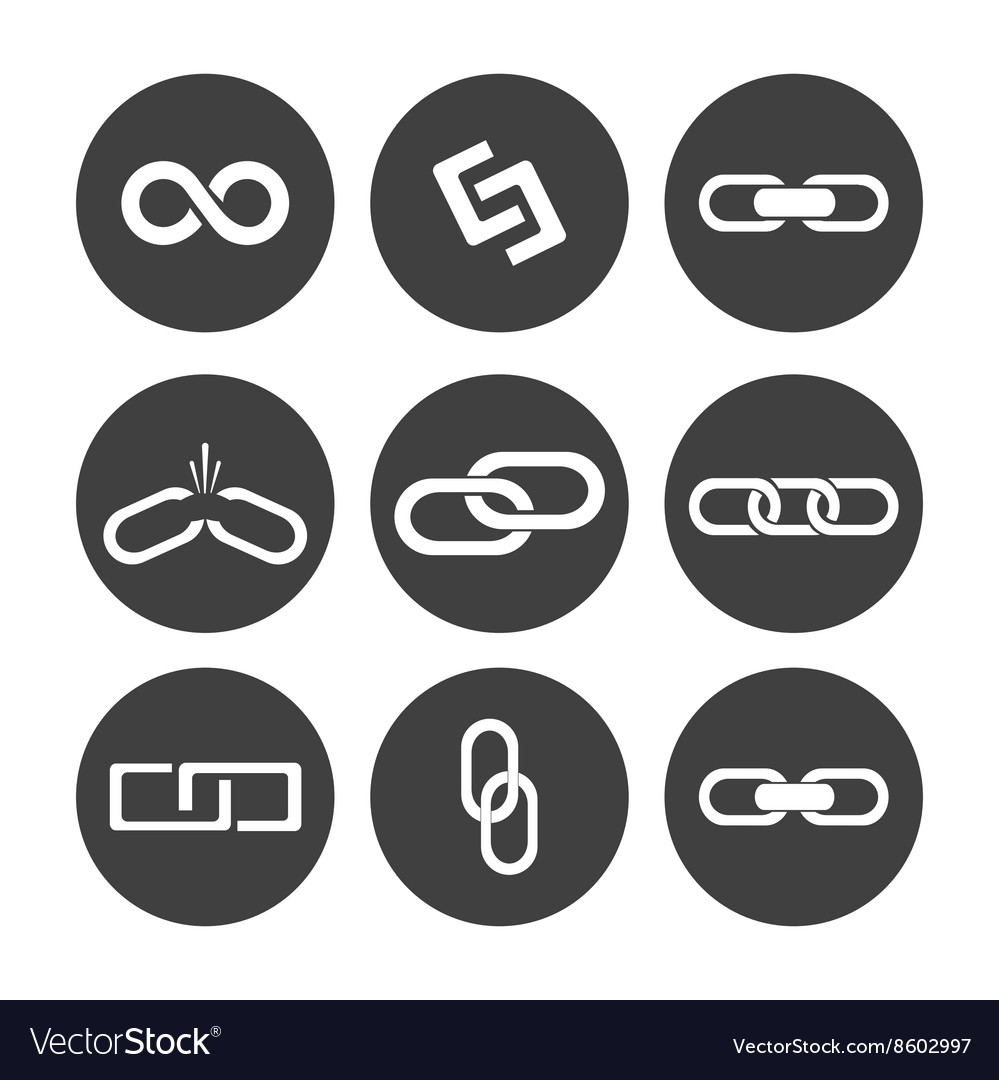 Link symbol design flat connection Royalty Free Vector Image