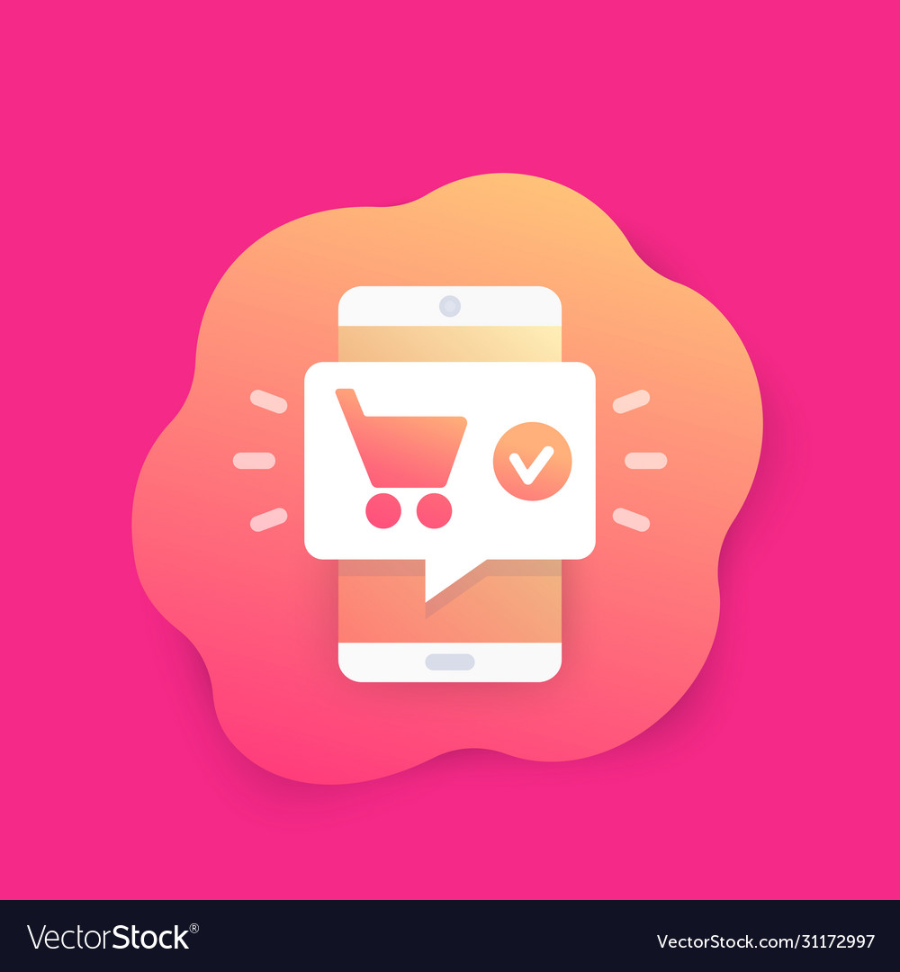 Marketplace mobile shopping icon