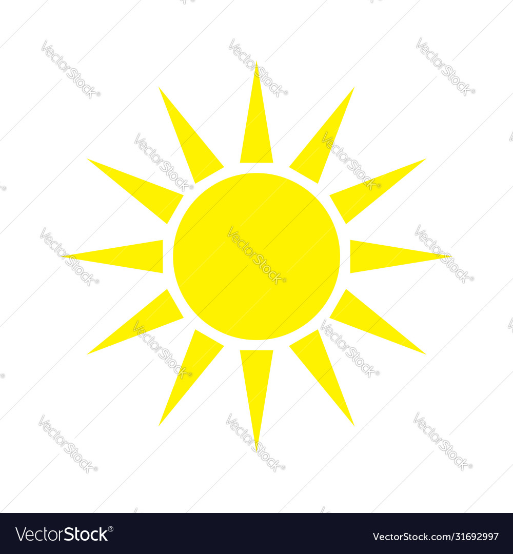 Sun icon yellow weather