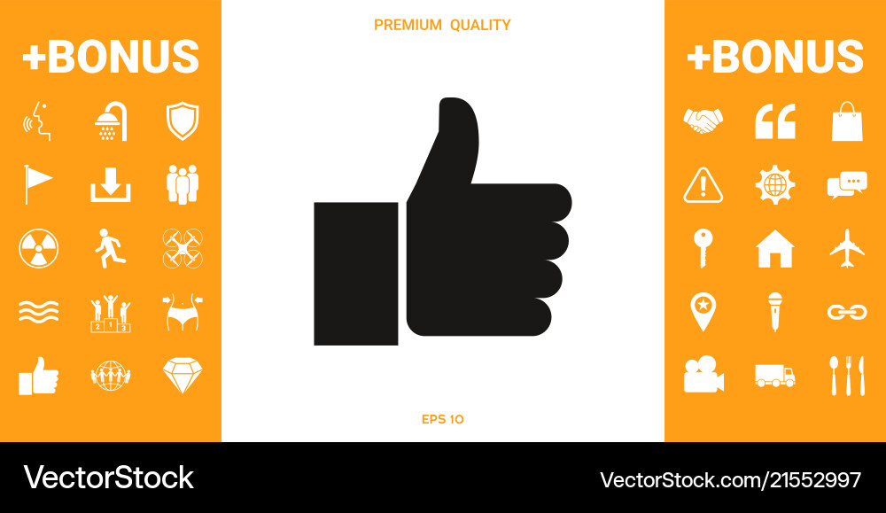 Thumb up gesture Royalty Free Vector Image - VectorStock