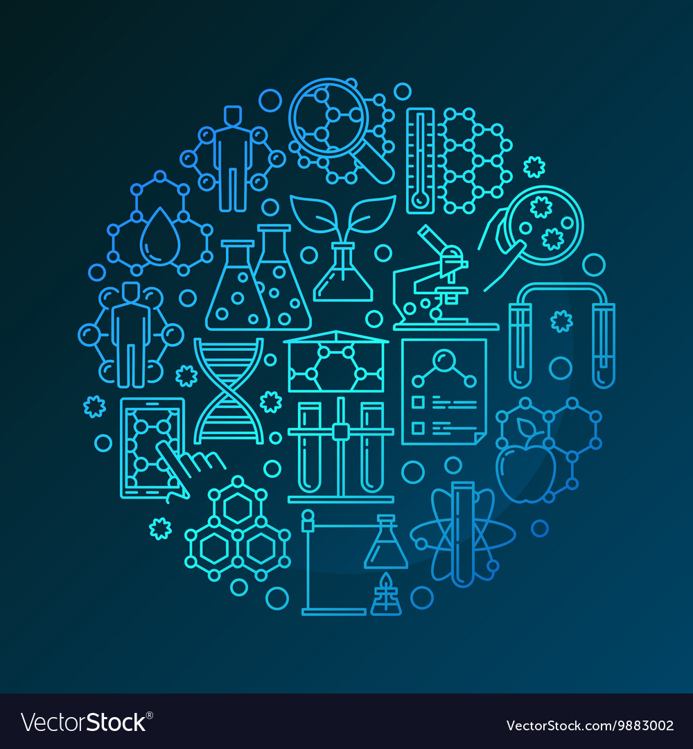 Colorful bio technology symbol Royalty Free Vector Image