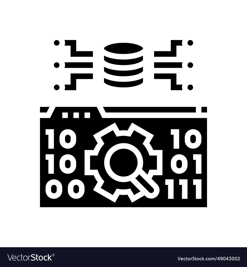 Data validation database glyph icon