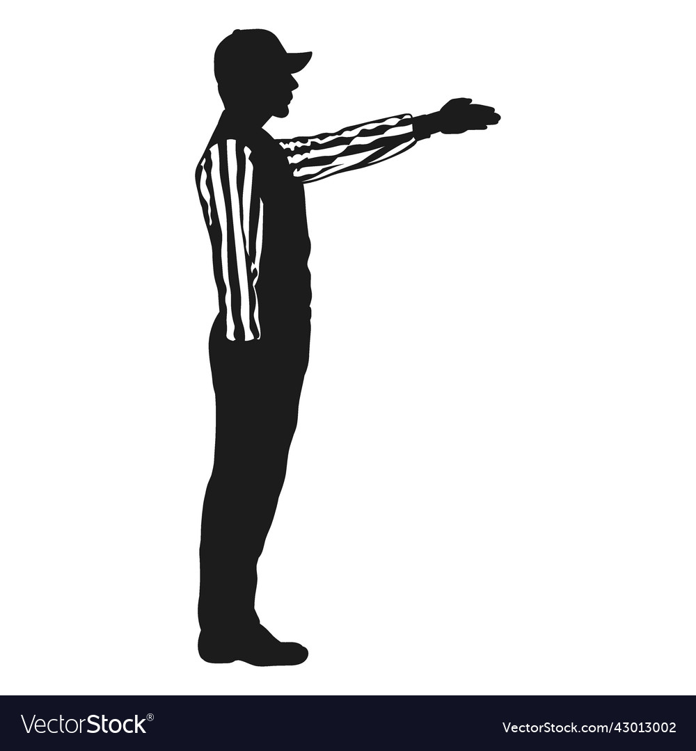 Football referee first down cut out