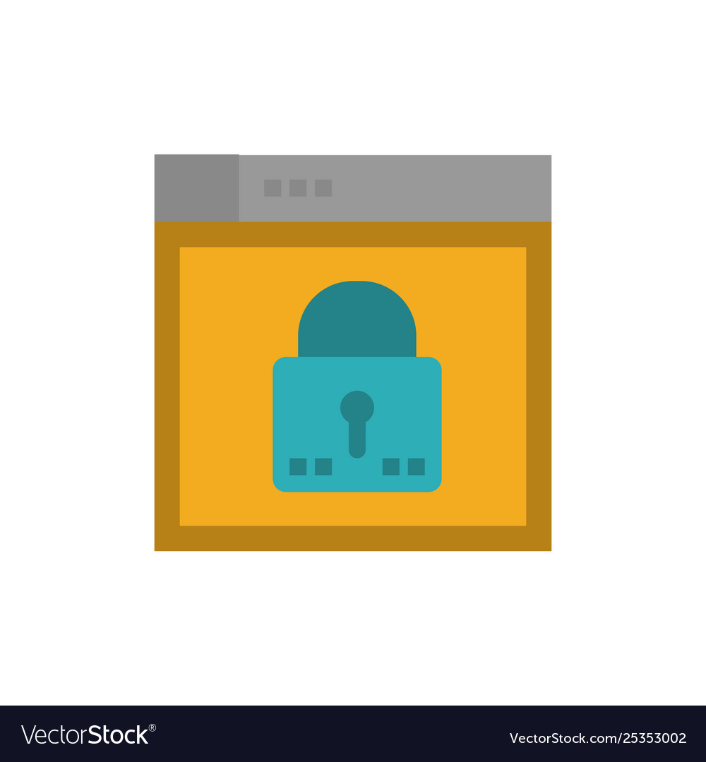 Login secure web layout password lock flat color