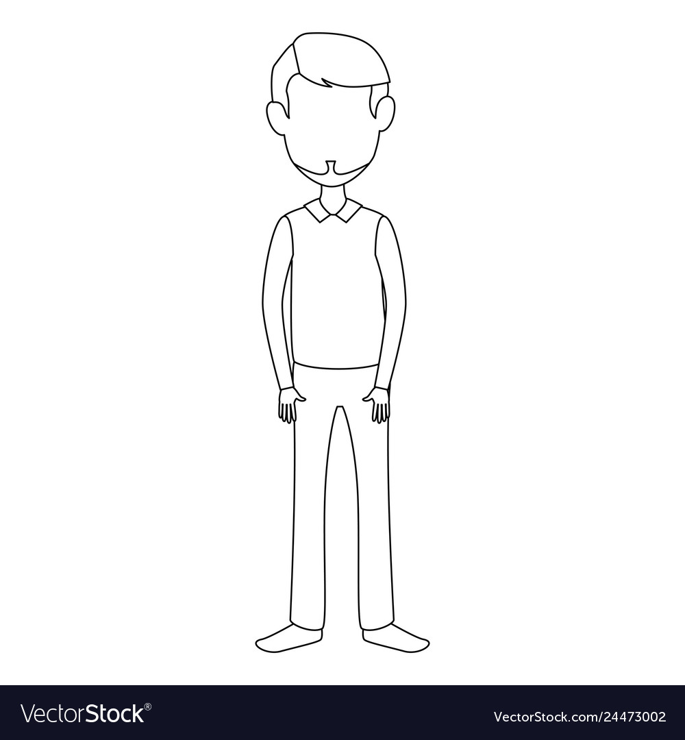 Young man avatar character Royalty Free Vector Image