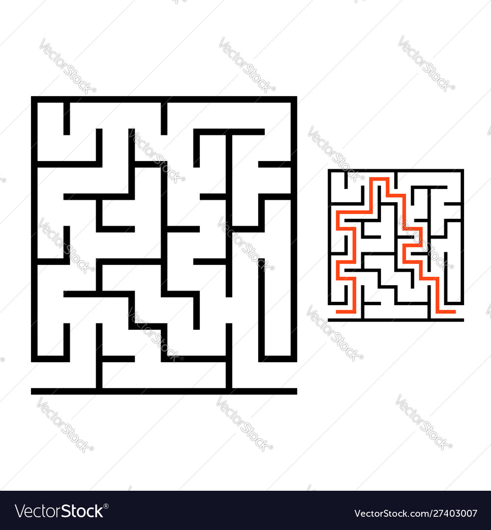 Abstract Labyrinth Game For Kids Puzzle Royalty Free Vector