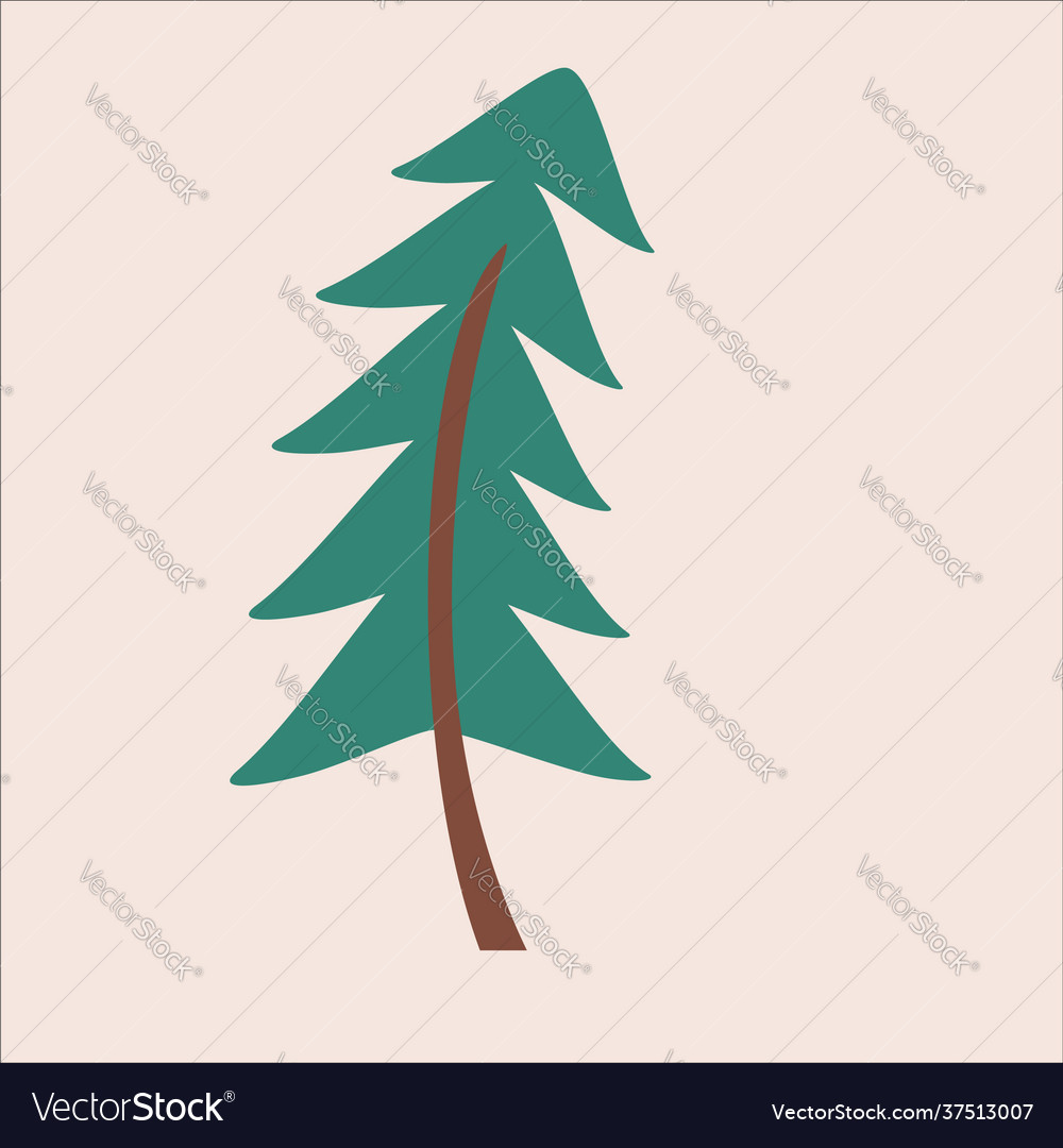 Beautiful green tree Royalty Free Vector Image