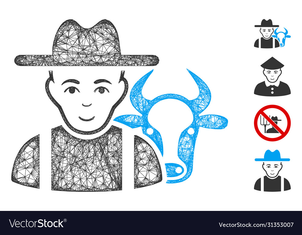 Cattle farmer web mesh