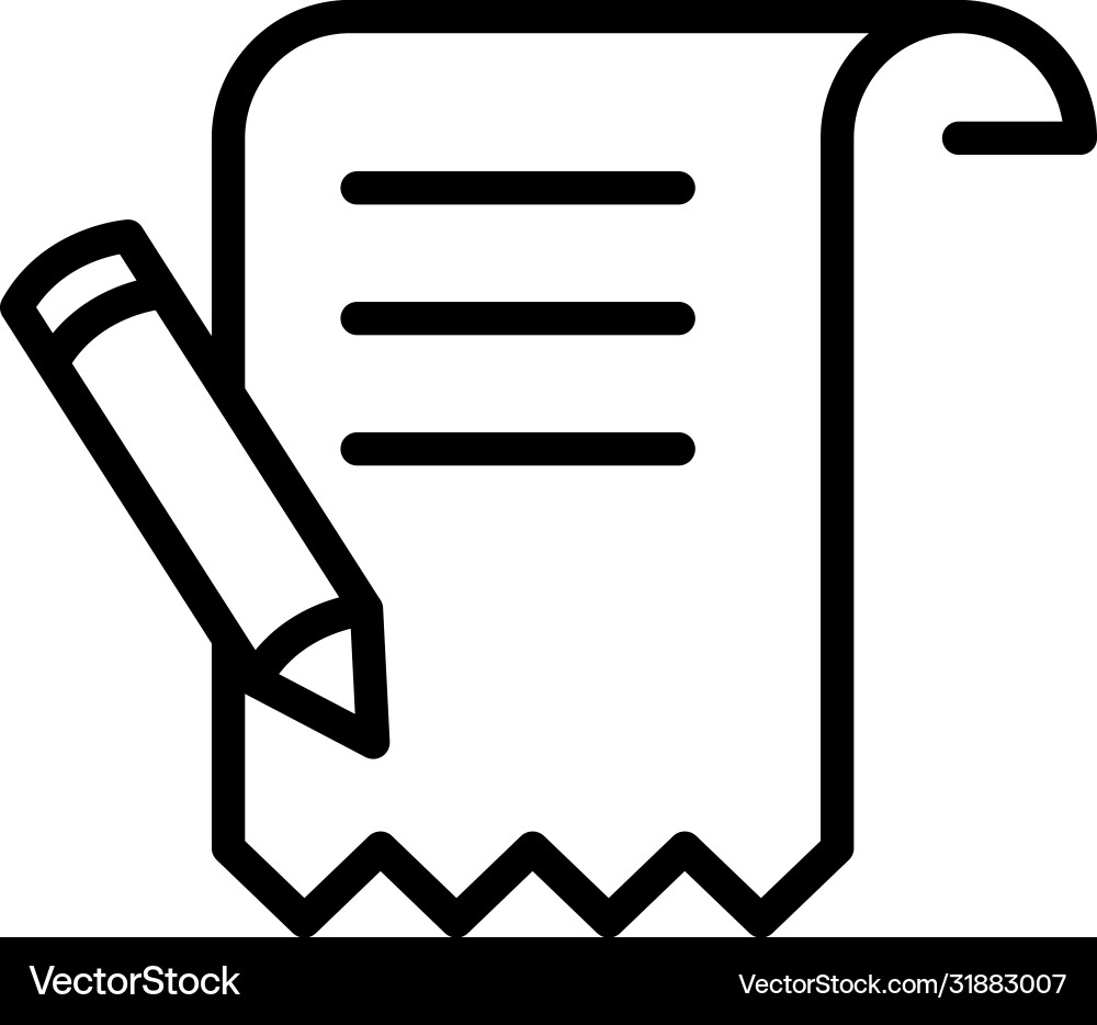 Contract line icon Royalty Free Vector Image - VectorStock