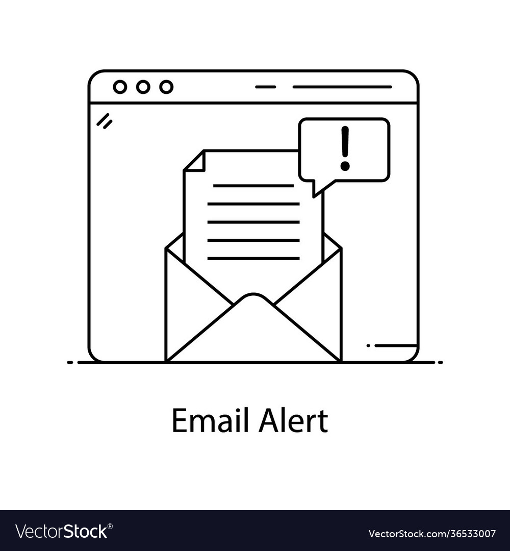 Email alert Royalty Free Vector Image - VectorStock