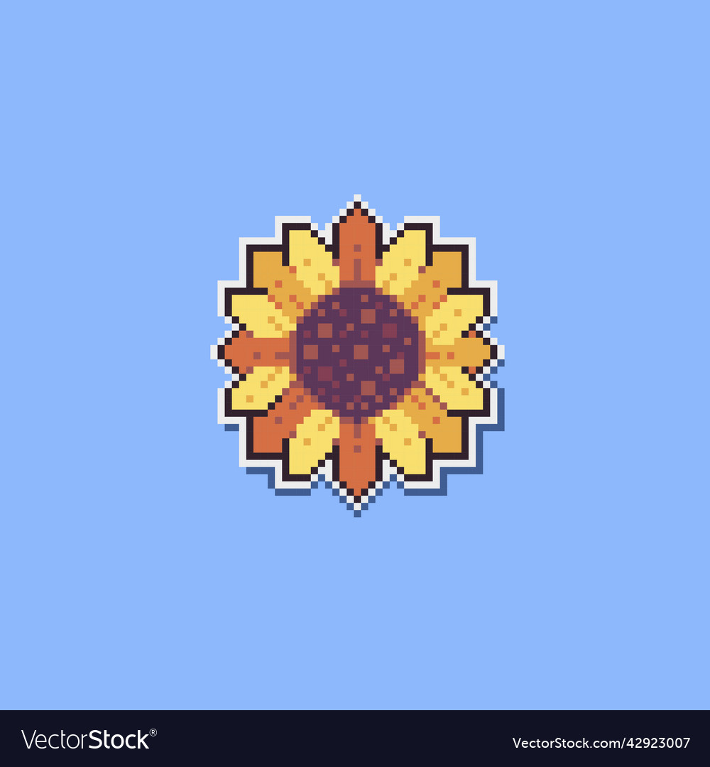 Flower pixel art for game