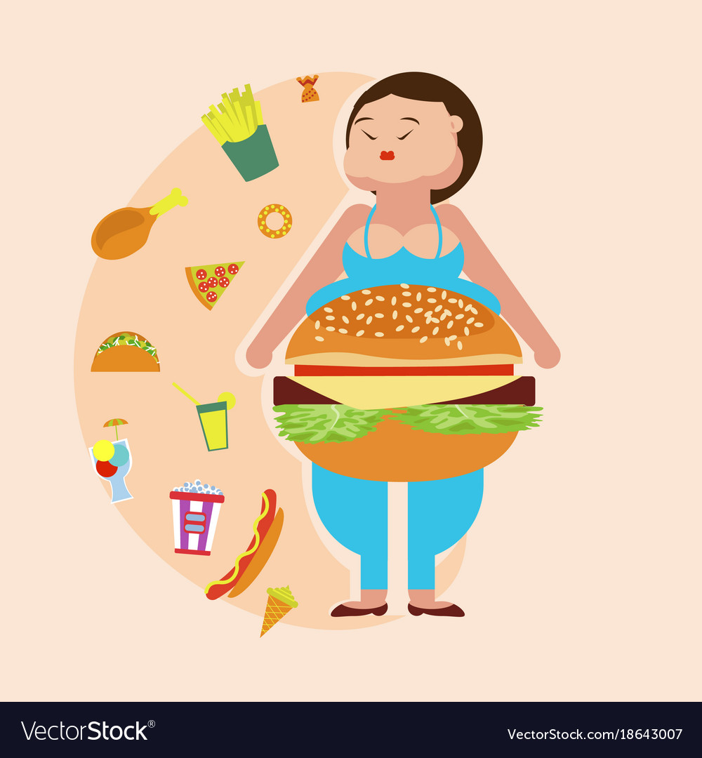 Obesity infographic template Royalty Free Vector Image