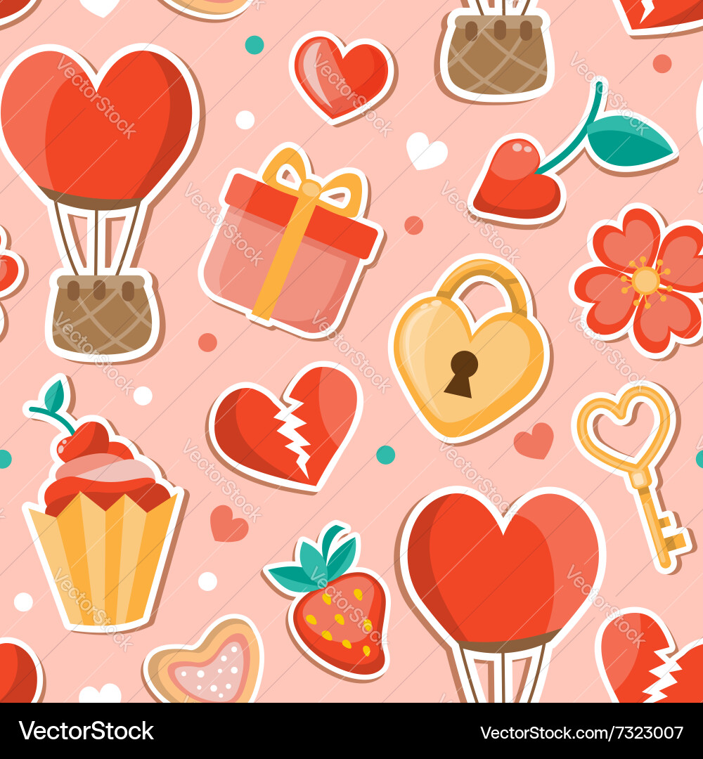 Pink romantic seamless pattern Royalty Free Vector Image