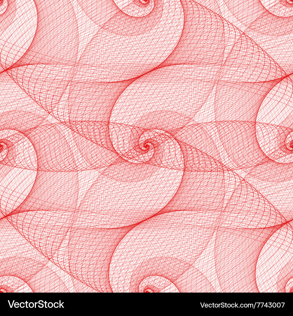 Red seamless wired spiral pattern background Vector Image
