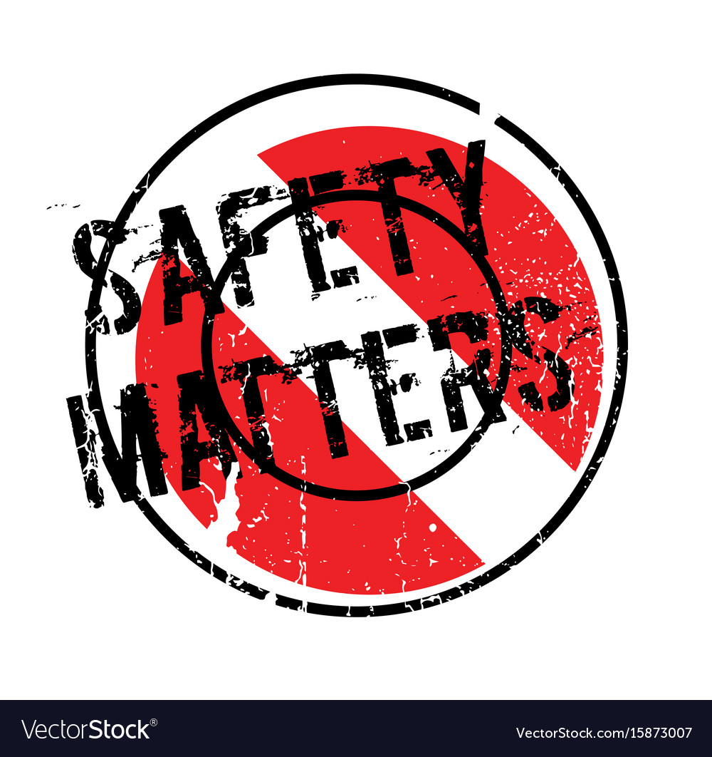 Safety matters rubber stamp Royalty Free Vector Image
