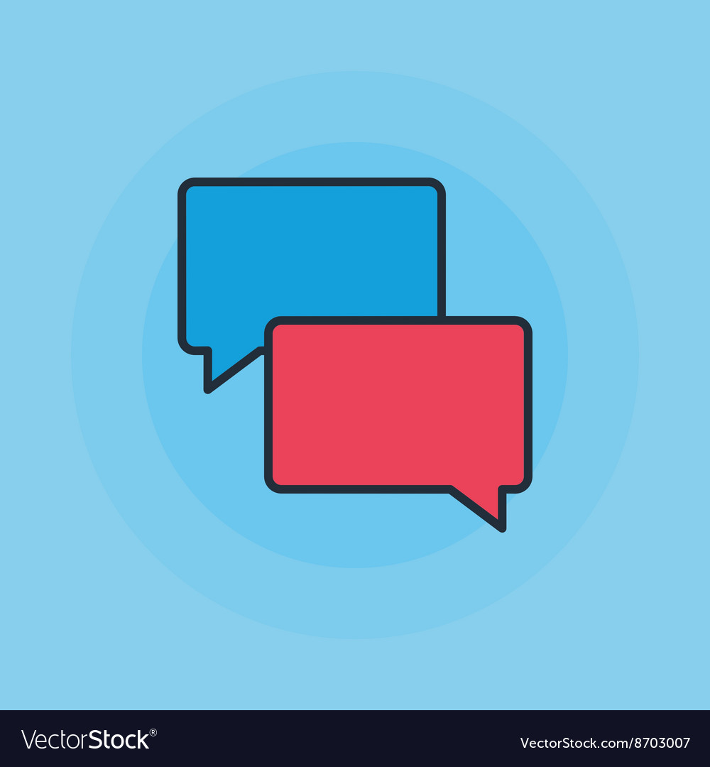 Speech bubbles flat icon Royalty Free Vector Image