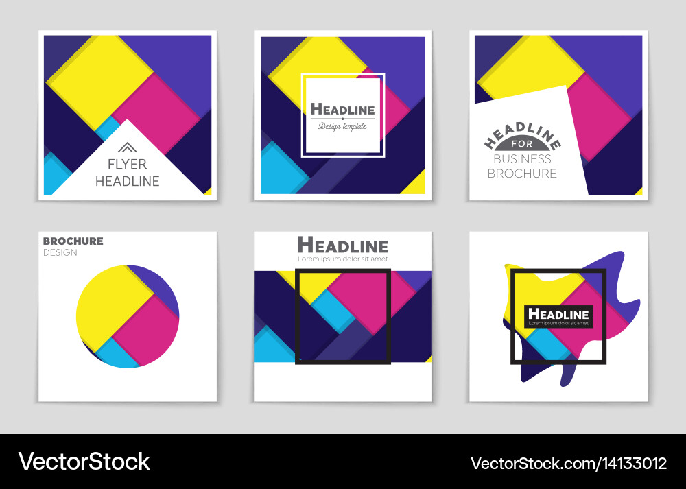 Abstract layout background set for art Royalty Free Vector