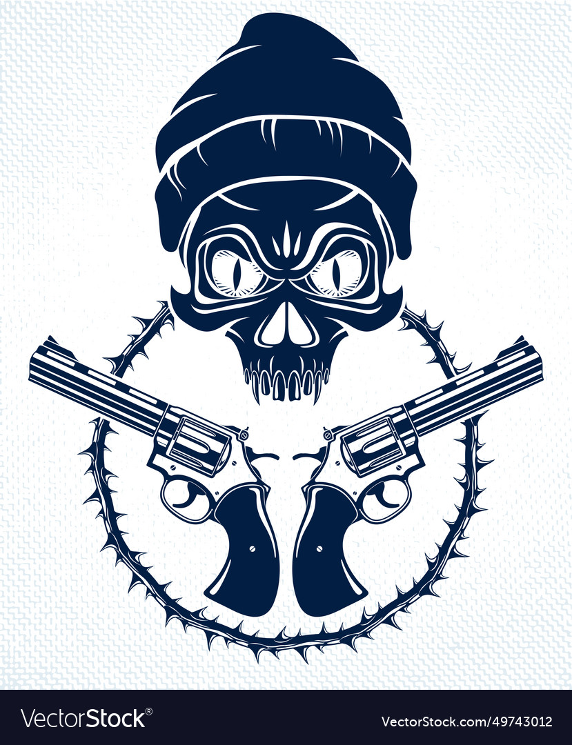 Anarchy and chaos aggressive emblem or logo Vector Image