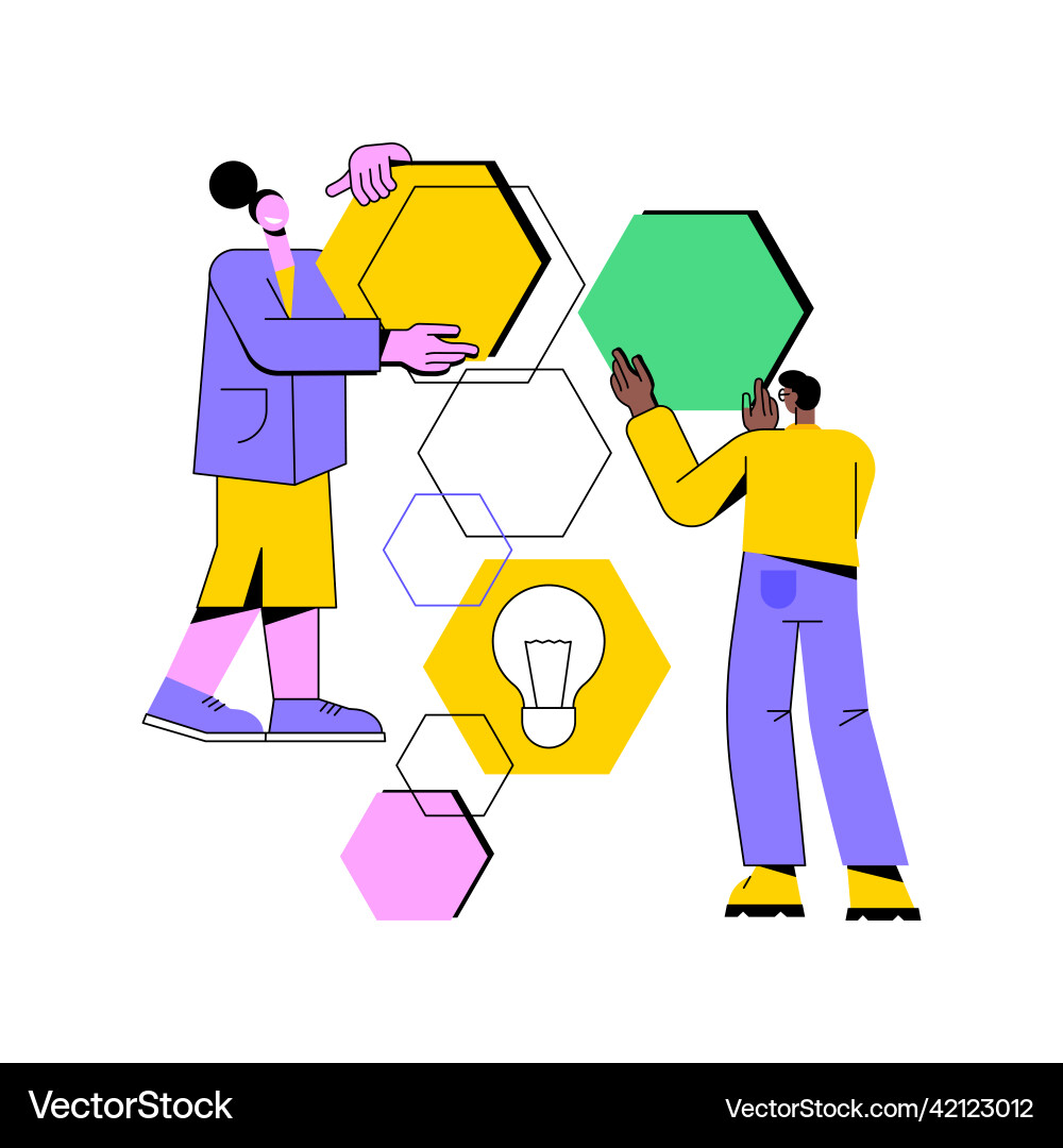 Design structure matrix abstract concept Vector Image