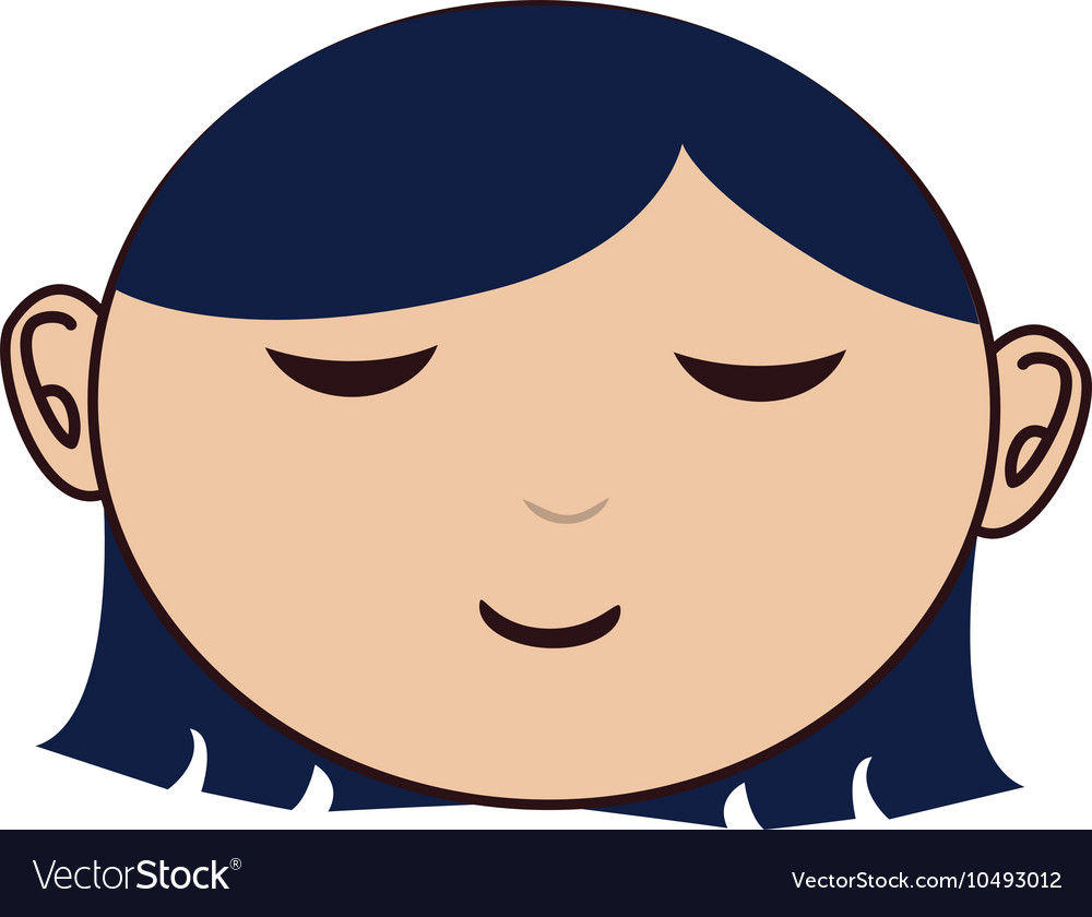Face woman closed eyes design Royalty Free Vector Image
