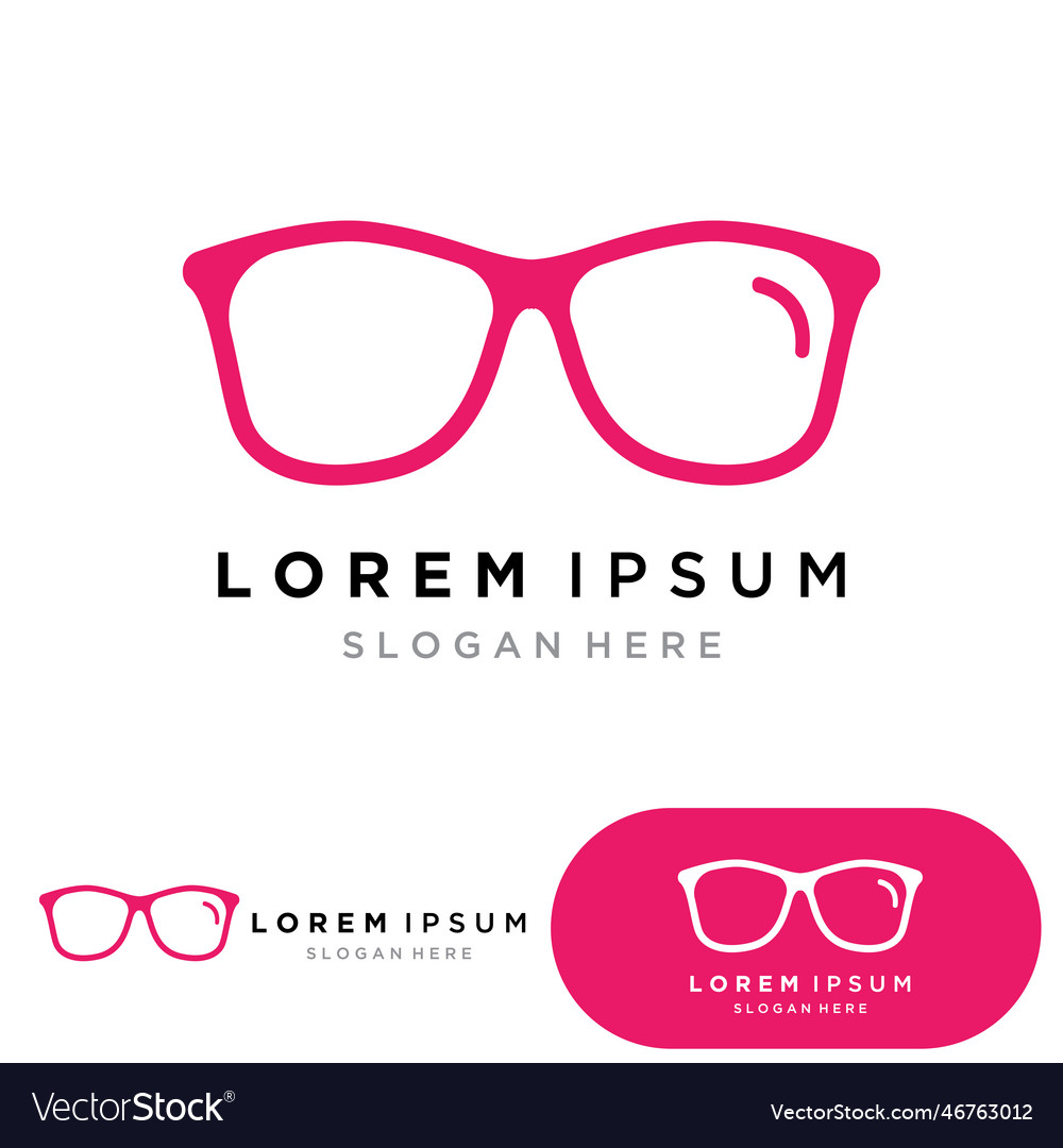 Glasses logo design Royalty Free Vector Image - VectorStock