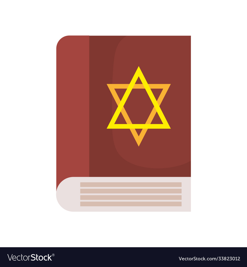 Jew bible book on white background Royalty Free Vector Image