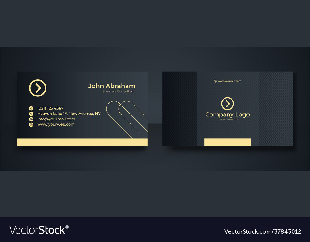 Luxury black business card design template