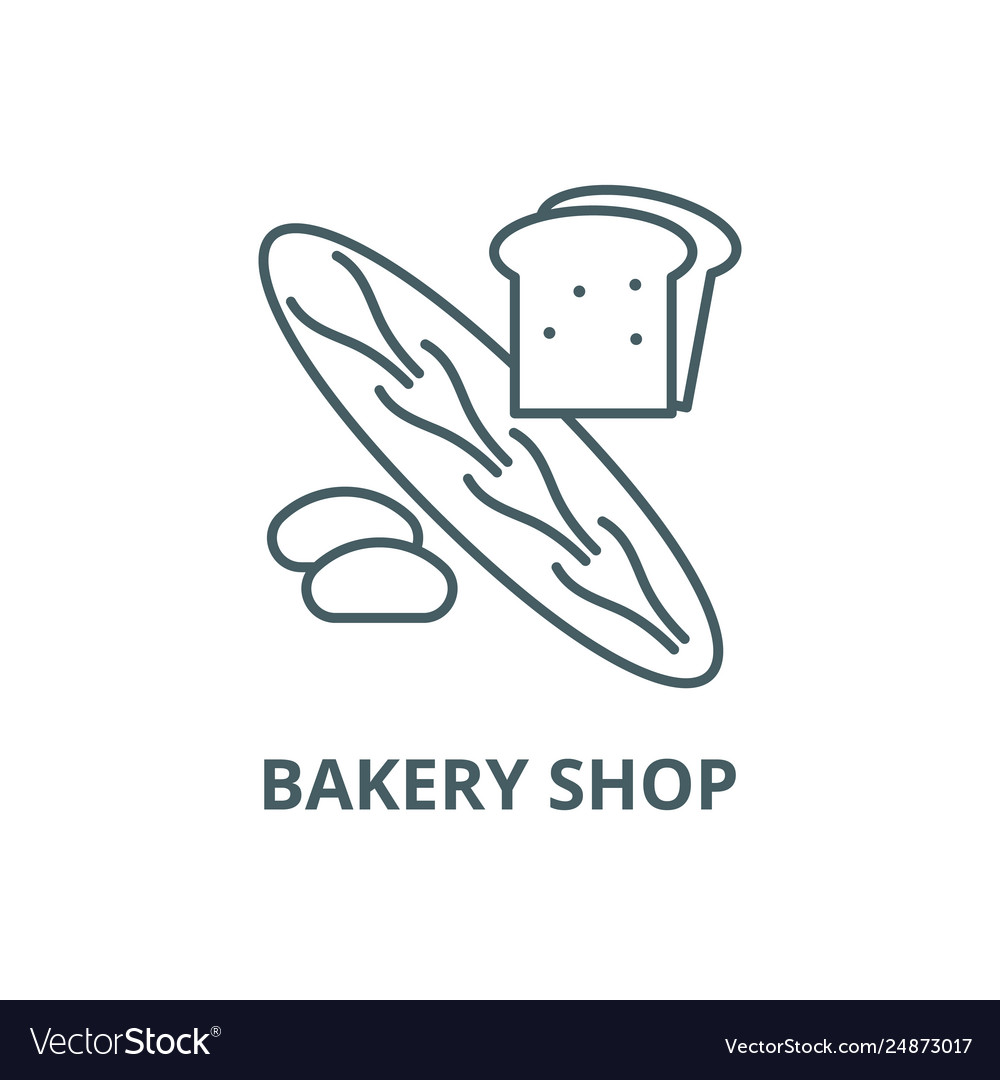 Bakery shop line icon outline