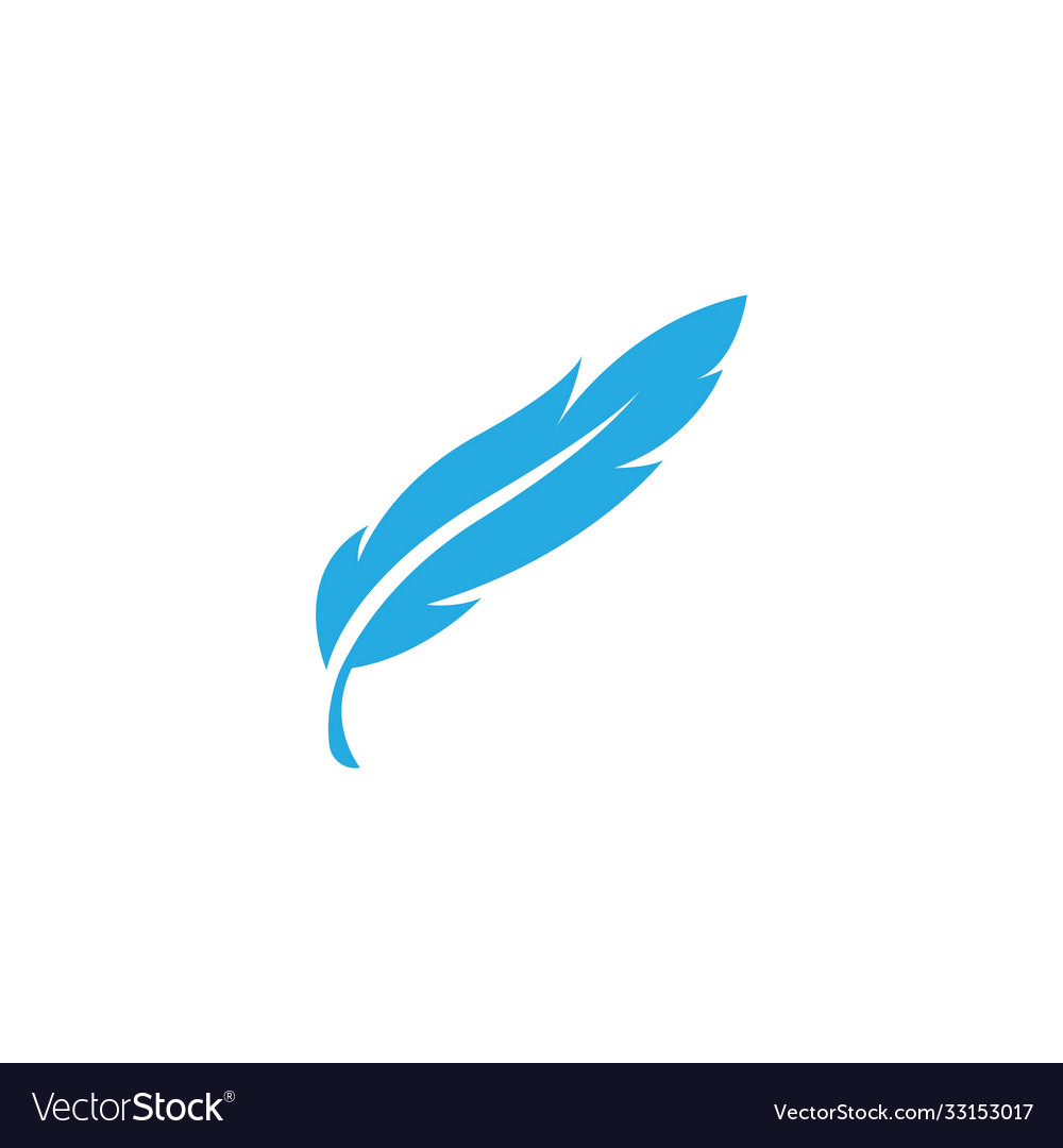 Feather logo Royalty Free Vector Image - VectorStock